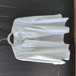 Textured white blazer